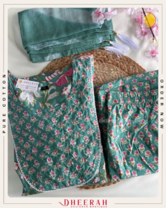 Vibrant  Cotton Anarkali Set