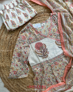 Premium Angrakha Cotton Anarkali Set with Digital Print Dupatta