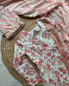 Trendy Digital Printed Cotton Anarkali with Unique Neckline and Full Sleeves